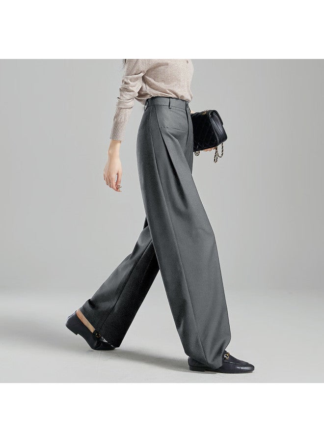Dme Spring And Autumn Mid-rise Straight-leg Women's Pants, Tr Trousers, Patchwork Striped Suit Pants, Casual Pants - Image 3