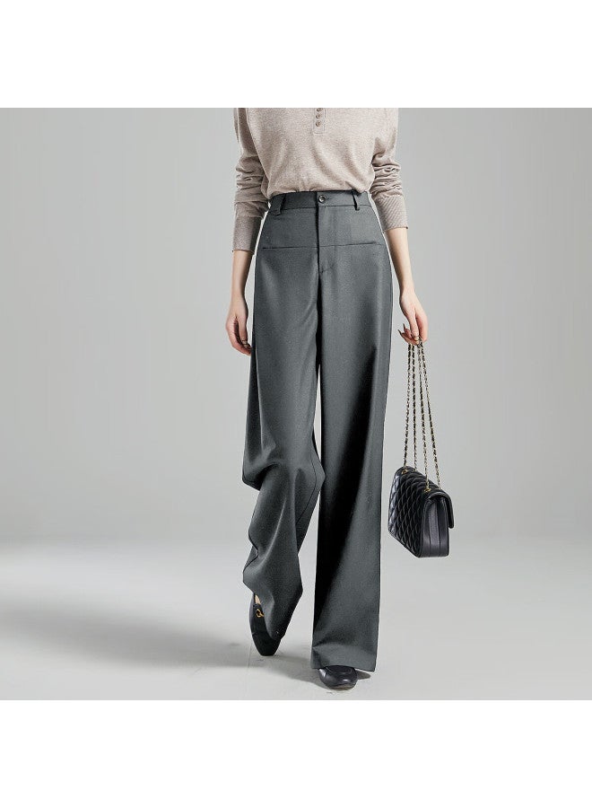Dme Spring And Autumn Mid-rise Straight-leg Women's Pants, Tr Trousers, Patchwork Striped Suit Pants, Casual Pants - Image 2