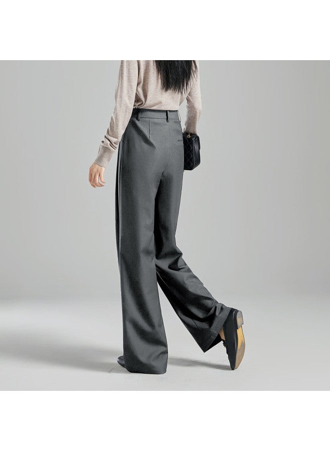 Dme Spring And Autumn Mid-rise Straight-leg Women's Pants, Tr Trousers, Patchwork Striped Suit Pants, Casual Pants - Image 4