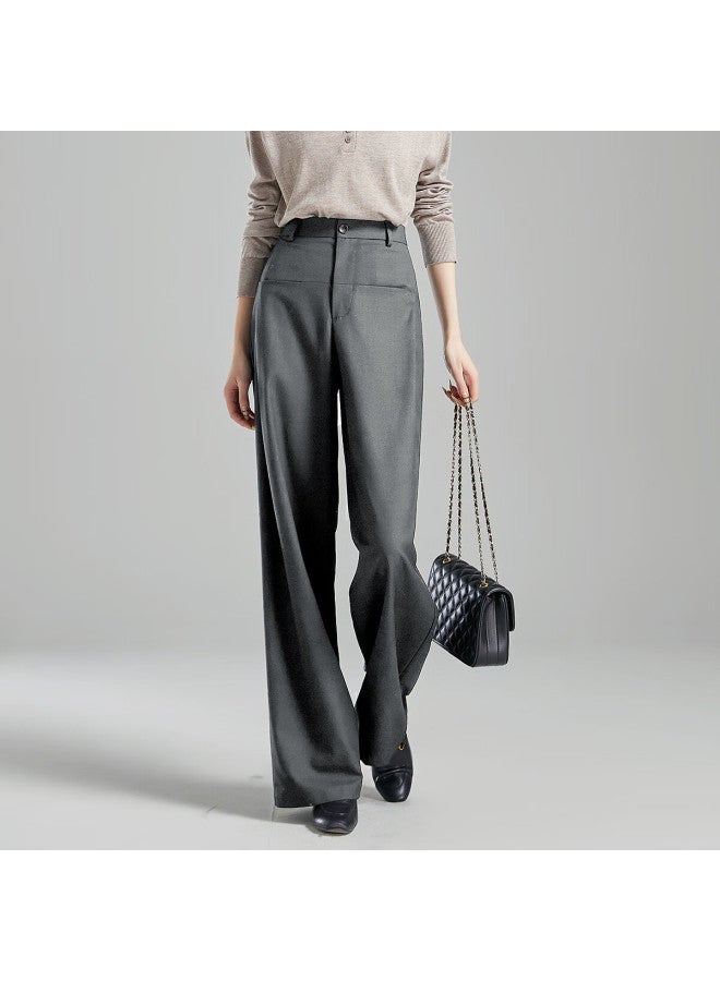 Dme Spring And Autumn Mid-rise Straight-leg Women's Pants, Tr Trousers, Patchwork Striped Suit Pants, Casual Pants - Image 5