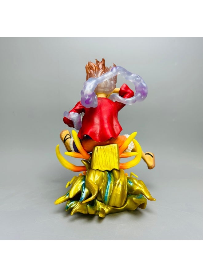Rally Monkey D. Luffy Gear 5 Figure – 21cm Red Shirt Design Riding a Dragon Head – One Piece Collectible  - Image 2