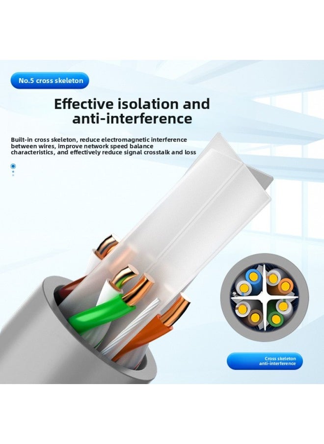 Generic Gigabit Network Cable Home Super Category 5 Super Category 6 Outdoor High Speed 10 Computer Broadband 8 Core Network Monitoring Twisted Pair-Colour:Copper Outdoor Double Shielded Model [category 6a]-Line Length:45m [finished Product Line Is Ready To Use]  - Image 5