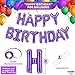 KatchOn Purple Happy Birthday Balloons 16 Inch Helium Supported Foil Happy Birthday Balloons for Purple Birthday Decorations Happy Bday Balloon Banner Unicorn Birthday Decorations - Image 4