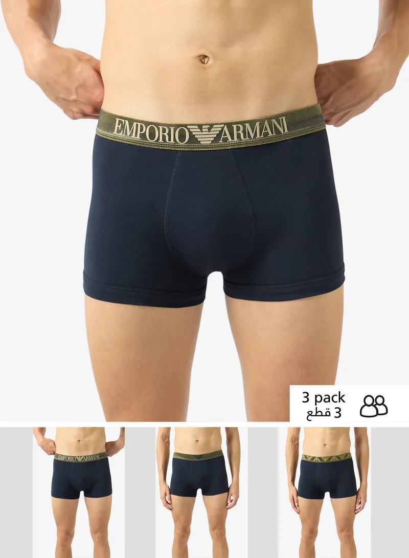 امبوريو ارماني 3 Pack Of Logo Boxers