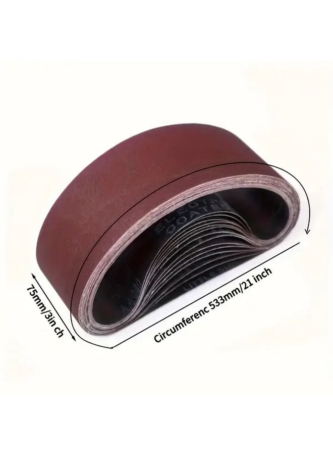 15pcs Sanding Belts 80 120 150 240 400 Grits For Woodworking Metal Polishing - Image 3