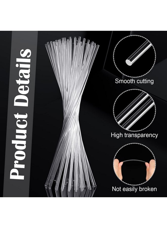 Vicenpal - 120 Pieces Clear Acrylic Rods 3 Mm Diameter Acrylic Dowel Rods Round Acrylic Sticks Acrylic Strip For Diy Crafts Party Decorations Gardening (12 Inch) - Image 1