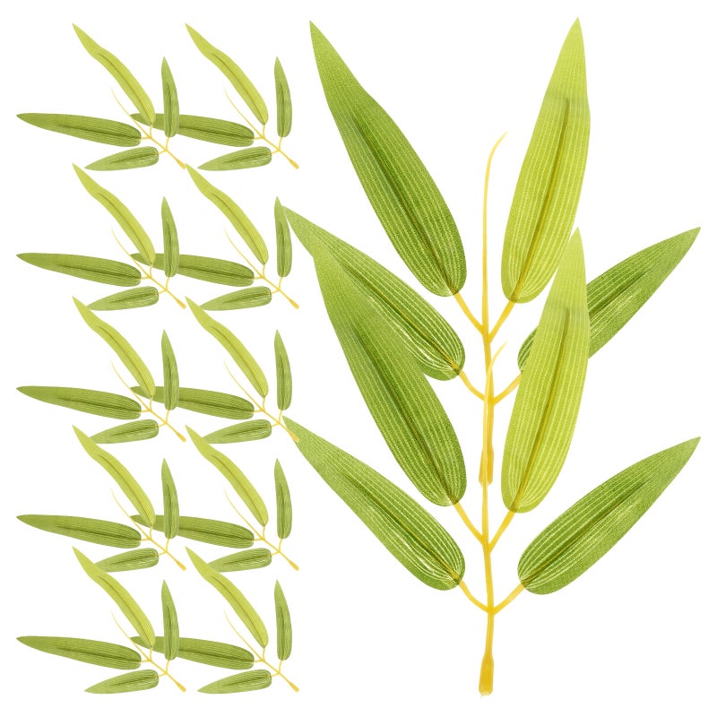 🌱 ديكور داخلي وخارجي من أوراق البامبو الصناعية المتينة مناسب للمناظر الطبيعية والفعاليات - Image 1