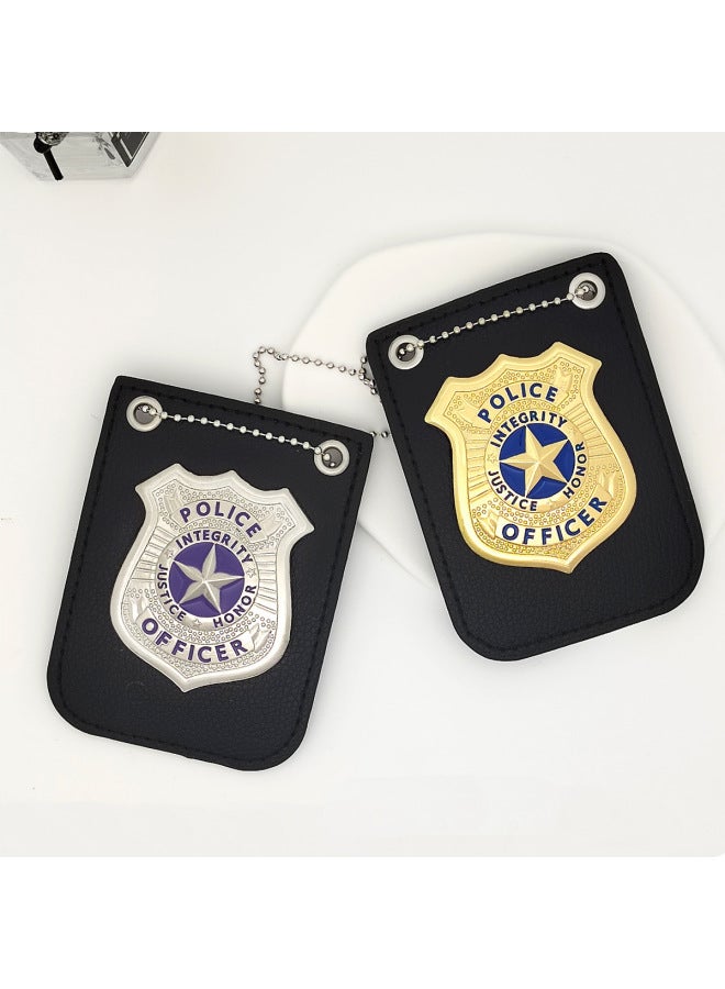 إسكدنيا أطفال لعبة الشرطة الملحقات الصغيرة  الشرطة تأثيري اكسسوارات شارة شارة الشرطة المعدنية اللون: مجموعة (يمكن مطابقة الشارات حسب الرغبة) - Image 4