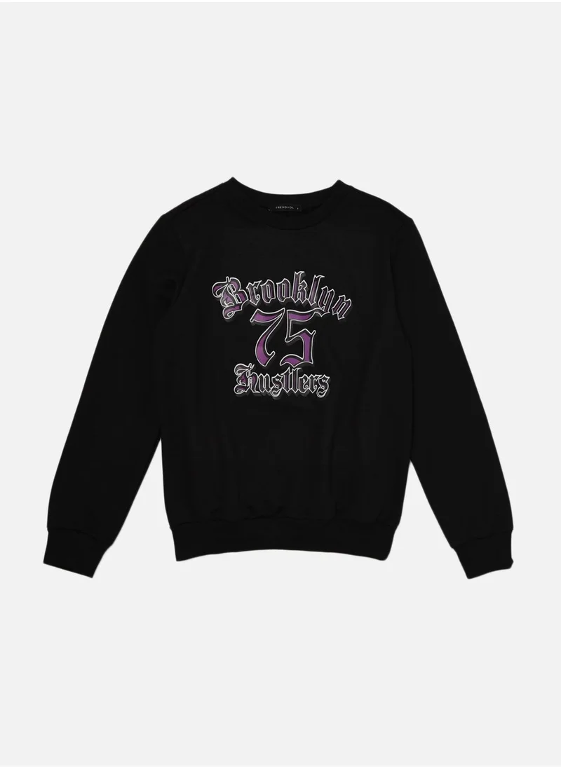 trendyol Graphic Knitted Sweatshirt