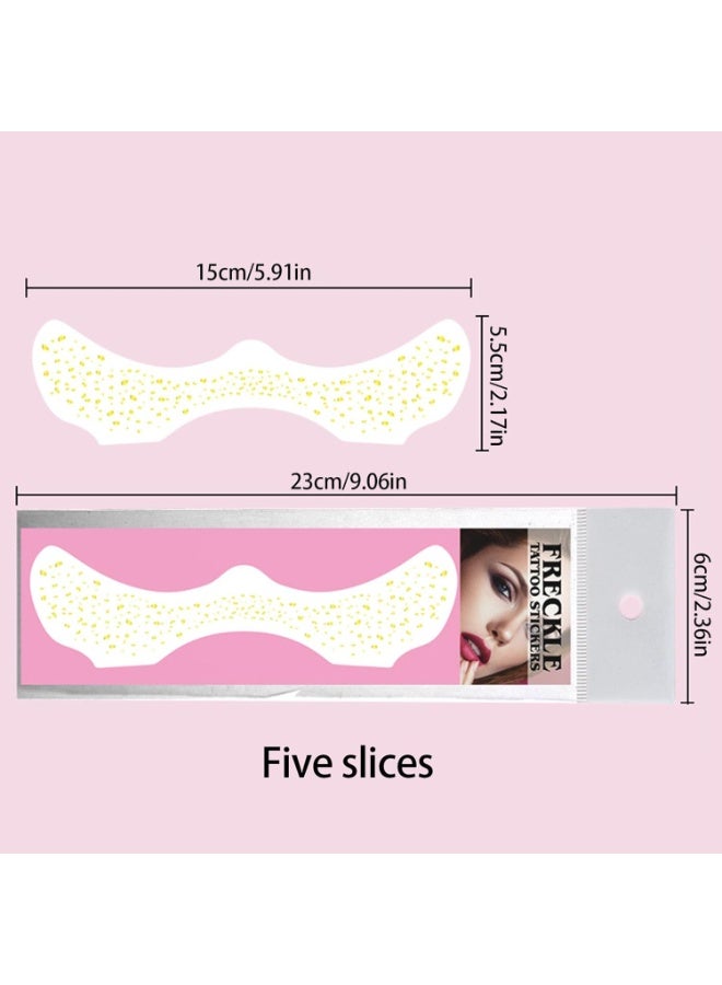 ملصقات وشم مؤقت للوجه – نمش ذهبي لامع مقاوم للماء – قطعة واحدة سهلة الاستخدام للمناسبات والحفلات - Image 5