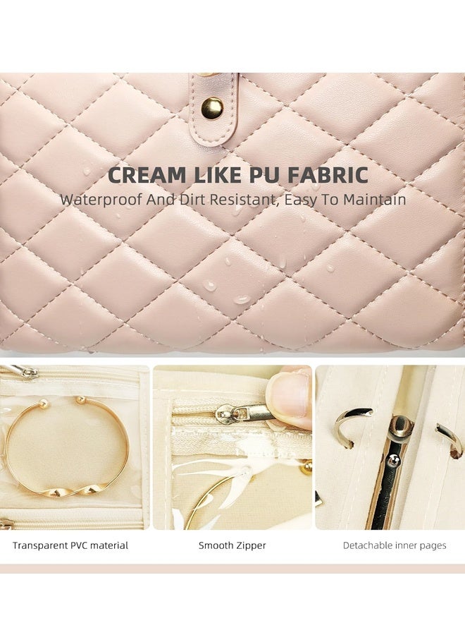 Jewelry Storage Book, with Zipper and Clear Compartments, Removable Jewelry Pouches Bags for Earrings, Necklaces, Rings - Image 4