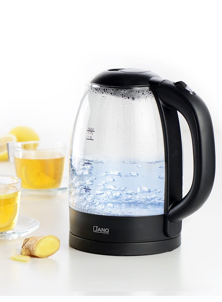 Jano Electric Glass Kettle 1.7 L 2200 W E03218 Black - Image 2
