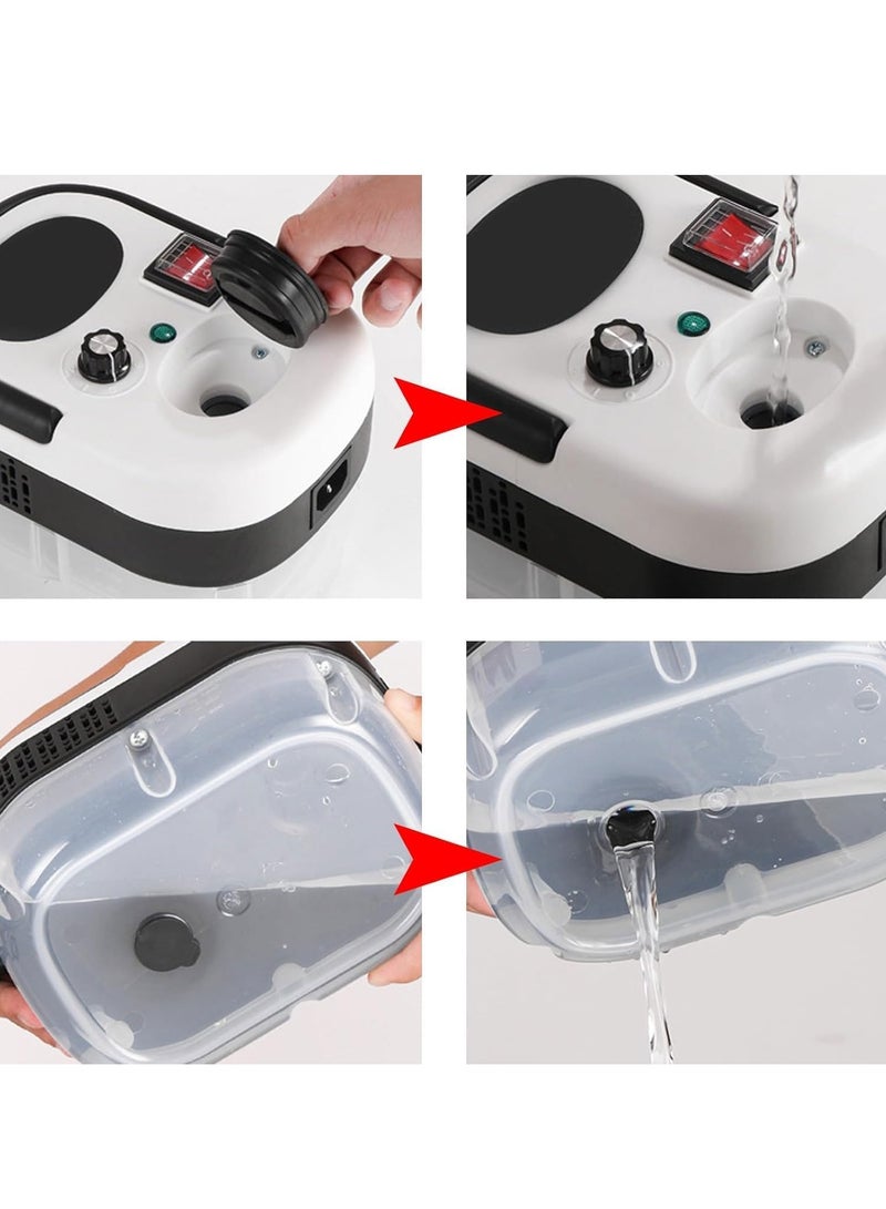 كيلا جهاز تنظيف بالبخار محمول - منظف بخار عالي الضغط 3 بار مع مكنسة بخار 6 فراشي: تنظيف المطبخ/السيارات/الحمامات ببخار 105°℃ (1.2 لتر، 1600W) - Image 4