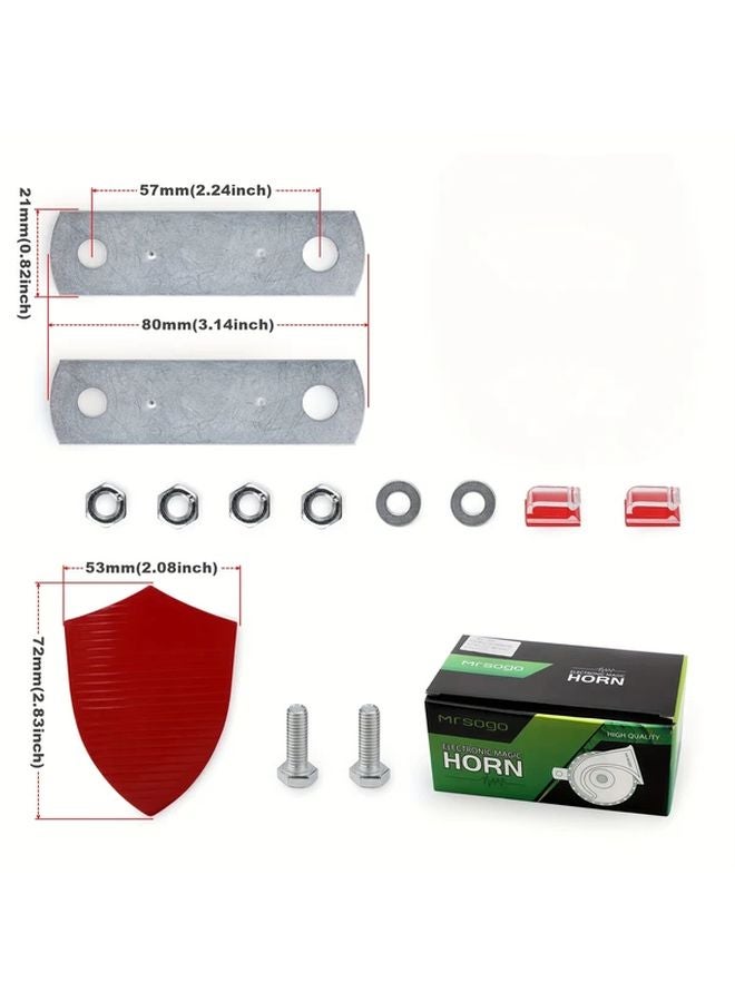 CNSPEED Black Heavy Duty Electronic Horn 10 Tone Adjustable 12V 24V 36V DC - Image 4