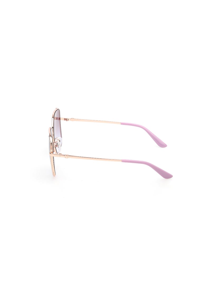 GUESS FULL RIM FEMALE SQUARE GOLD METAL SUNGLASSES - Image 2