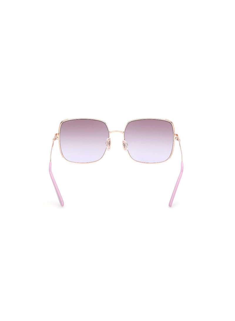 GUESS FULL RIM FEMALE SQUARE GOLD METAL SUNGLASSES - Image 4