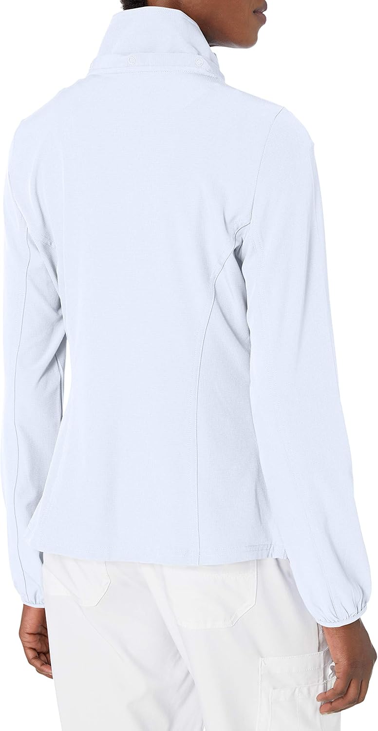 HeartSoul Scrubs Women's Break On Through in Da Hood Warm-Up Jacket, White, X-Large - Image 2
