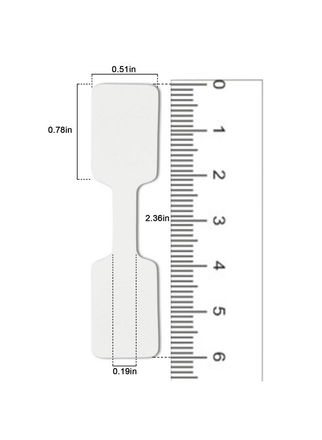 Setaria Viridis Blank Jewelry Price Label 500 Pieces Jewelry Price Tags Stickers Self Adhesive White Jewelry Repair Label For Necklace Earring Price Identify Rectangle Label  - Image 4