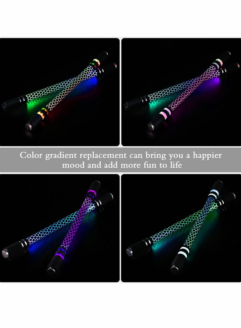 SYOSI Spinning Rotating Pen, 2 Pieces LED Rolling Finger Rotating Pen Anti Slip Coating Spinning Pen Spinning Ballpoint Pen for Student Entertainment, Unable to Write (Black & Silver) - Image 5