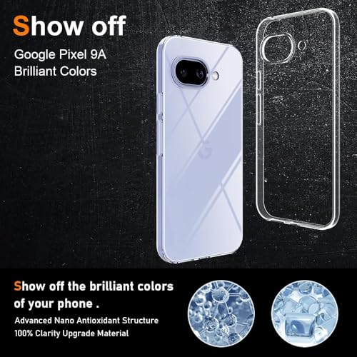 RODMED for Google Pixel 9A 5G Premium Transparent Hybrid Soft Slim Dust Proof Silicone Back Case Cover with Camera Protection - Image 3