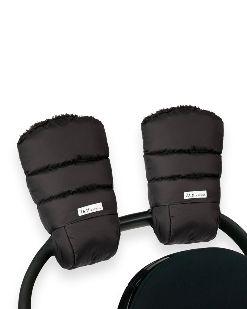 7 A.M. 7AM Enfant Stroller Warmmuffs Gloves - Anti-Freeze Stroller Mittens for Handlebars, Water Repellent Hand Warmer Muff for Cold Weather, Plush Lined Stroller Warmmuffs | Winter Stroller Accessories - Image 1
