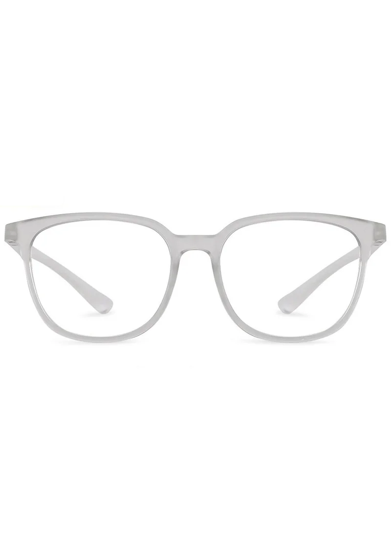 لينسكارت بلو LENSKART BLU | Zero Power Blue Cut & Antiglare Computer Eyeglasses | Wayfarer For Men & Women | Large | LB E13740