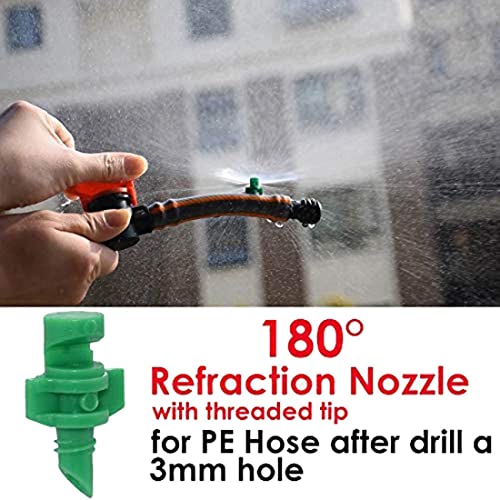 APPSTER (50pcs) Sprinkler 180 Degree Refraction Watering Sprayer Misting Nozzle Irrigation System for Plants, Garden Lawn, Greenhouse & Agriculture - 50 Pcs - Image 2