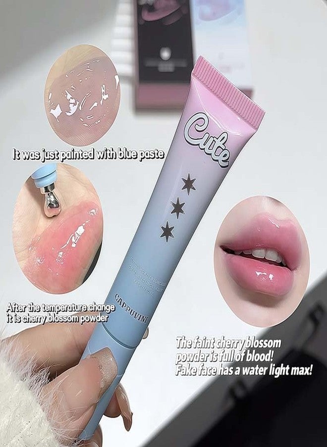 Cappuvini Lip Care Balm | Hydrating Lip Moisturizer with Jelly Blush Effect | Color-Changing Gloss with Glossy Finish | Korean Style Shades Grape Glass & Peach | Long-Lasting Lips Protection | Non-Sticky Long-Lasting Warm Balm for Women & Teens (02# Peach, 13g) - Image 5