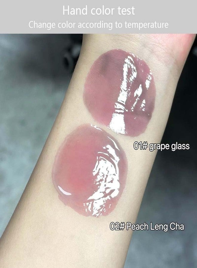 Cappuvini Lip Care Balm | Hydrating Lip Moisturizer with Jelly Blush Effect | Color-Changing Gloss with Glossy Finish | Korean Style Shades Grape Glass & Peach | Long-Lasting Lips Protection | Non-Sticky Long-Lasting Warm Balm for Women & Teens (02# Peach, 13g) - Image 2