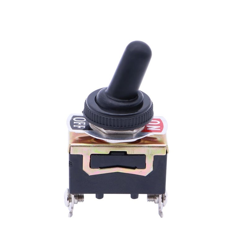 10pcs Toggle Switch with Metal Boot Cover Terminal Pin Off Rocker Switches Construction for High-end Equipment Maintenance - Image 4