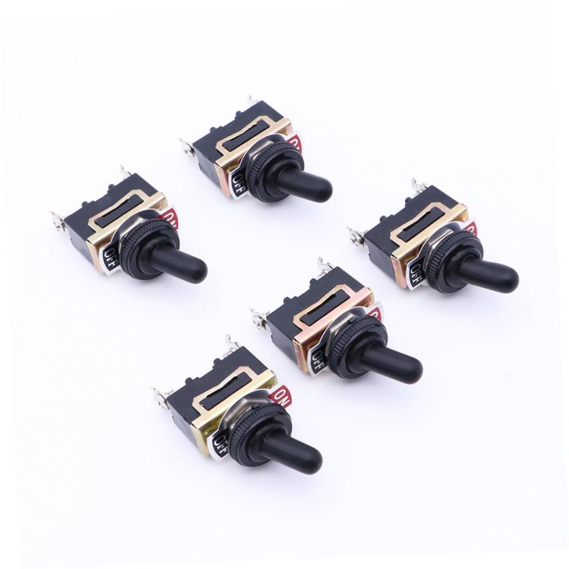 10pcs Toggle Switch with Metal Boot Cover Terminal Pin Off Rocker Switches Construction for High-end Equipment Maintenance - Image 3