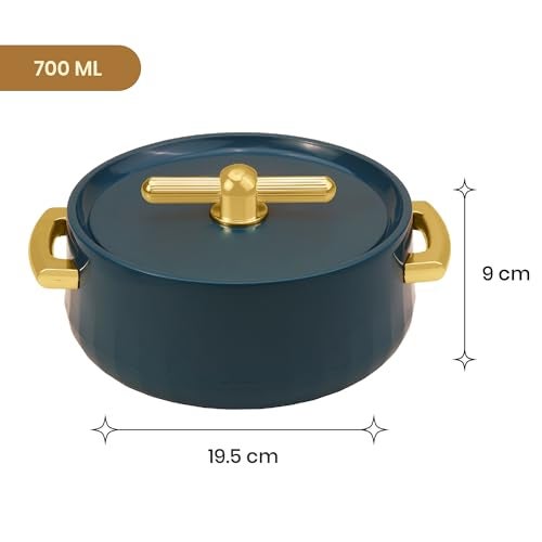 SELVEL Elegance Casserole | Advanced PU Insulation | Elegant Design Hot Pot | Hot Case Keeps Food Hot & Fresh for Hours | Serve Chapati, roti, Biryani and More (Emerald Green, 700) - Image 5