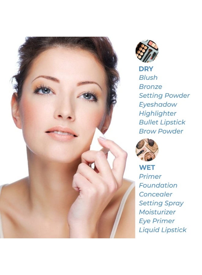 ForPro Professional Collection Beauty Wedges, Latex Free Foam Sponges, Makeup Blenders for Powder and Liquid Makeup, 100-Count - Image 4