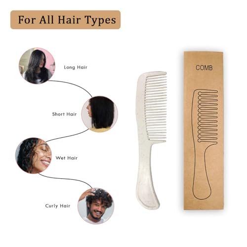 Clayherbs Hair Comb With Handle | Hotel Accessories | Guest House Kit | Amenity Kit | Disposable Pocket Plastic Combs | Travel Hair Comb (Pack Of 20, Plastic) - Image 2