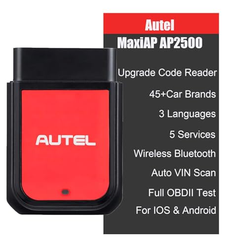 Autel MaxiAP AP2500 Upgraded AP200/AP200C/AP200H/AP200M Bluetooth OBD2 Code Reader Auto Scanner Car Scan Tool 5+ Service Functions 45+ Car Brands Free APP for Android/iOS Advanced AP2500E - Image 1