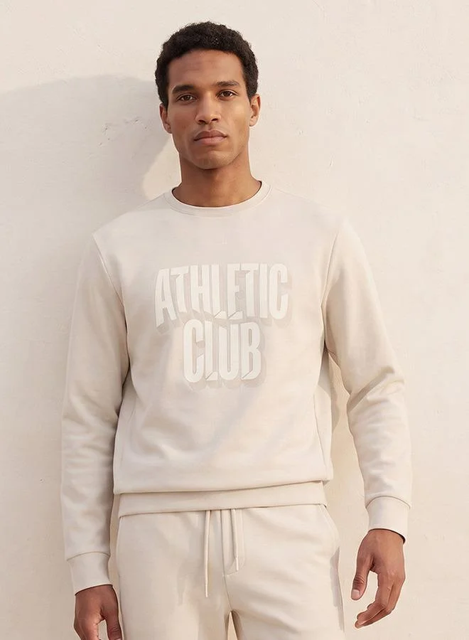 سبلاش اكتف Sweatshirt with Typographic Print