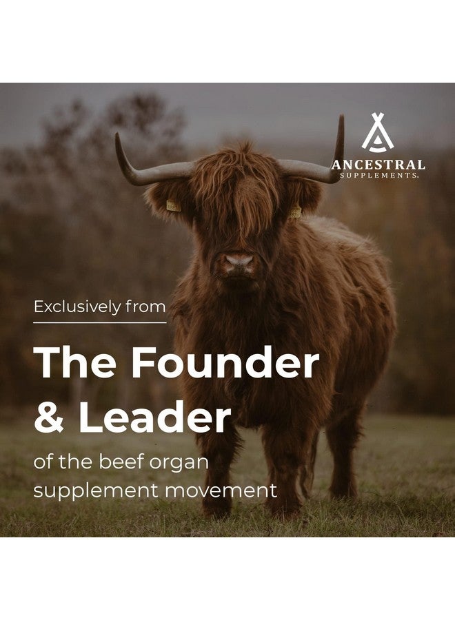 Ancestral Supplements Grass Fed Beef Organ Supplement, Supports Whole Body Wellness with Proprietary Blend of Liver, Heart, Kidney, Pancreas, Spleen, Freeze-Dried Beef, Non-GMO, 180 Capsules - Image 4