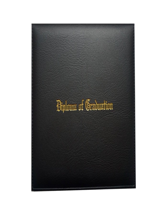 Grad Days Certificate Cover Imprinted Diploma Of Graduation Faux-leather Diploma Holder 8.5" x 11" (Black) - Image 1