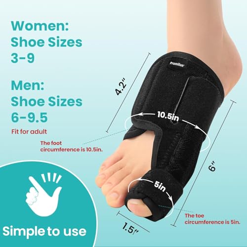 Promifun Toe Splint for Broken Toes - Big Toe Splint for Women & Men - Support Brace for Day & Night Use - Bunion Corrector - 1 Pair - Image 4