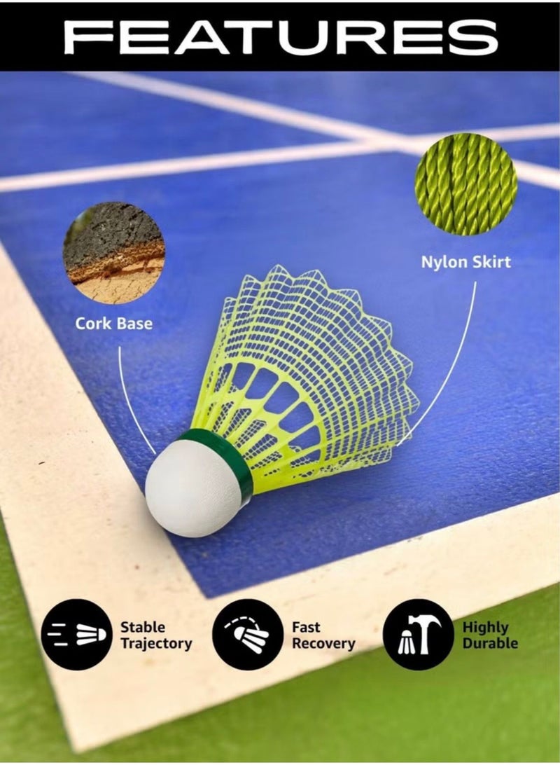 Yonex Mavis 350 Pack of 6 Nylon Badminton Shuttlecocks  | Yellow | Slow Speed | Fast Recovery, Durable & Accurate Flight - Image 2