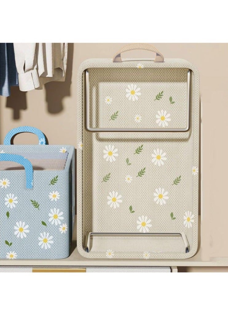 XiuWoo 4 Packs Storage Box Clothes Organisers,Foldable Storage Box with Handle for Organizing Toys, Clothes, Office, 47x28x20cm, bule4 Packs Storage Box Clothes Organisers,Foldable Storage Box with Handle for Organizing Toys, Clothes, Office, 47x28x20cm - Image 3