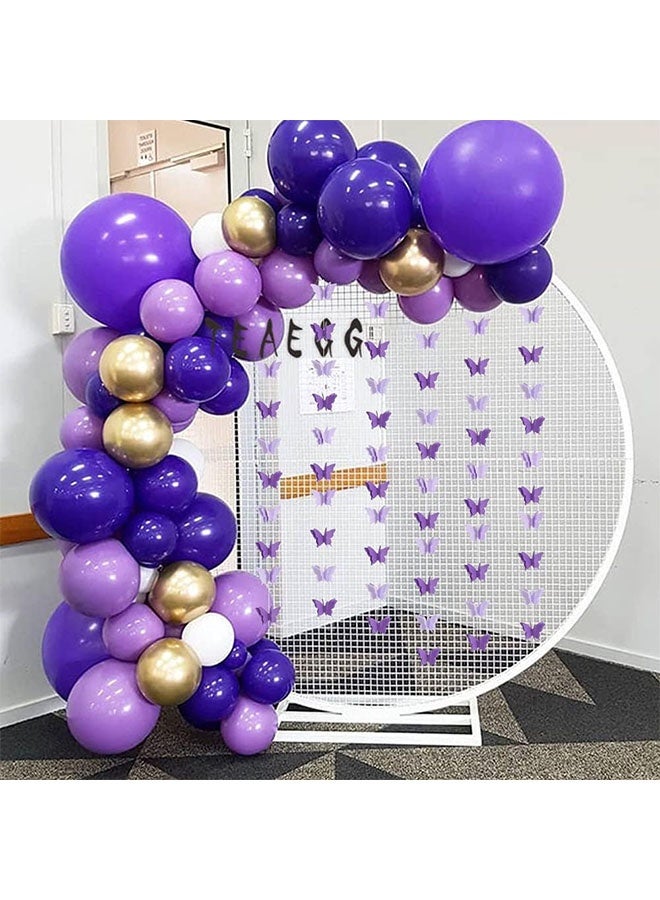 Organizer Butterfly Banner Decorative Paper Garland for Wedding Baby Shower Birthday Theme Decor 110 Inches Pack of 3 Pieces Purple - Image 5