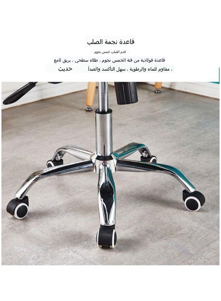 C&C Home Ergonomic Computer Desk Chair Adjustable Mesh Chair with Headrest and Steel Base - Image 5