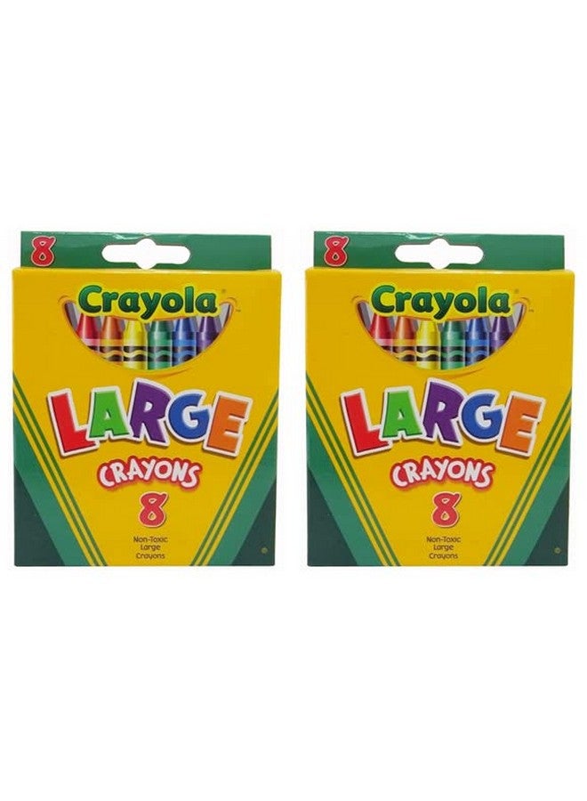 Crayola Large Crayons Tuck Box - 8 Count - 2 Packs