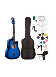 Megarya Rock Out in Style: Megarya Acoustic Guitar for Beginners Complete Starter Kit (BLUE)  - Image 1