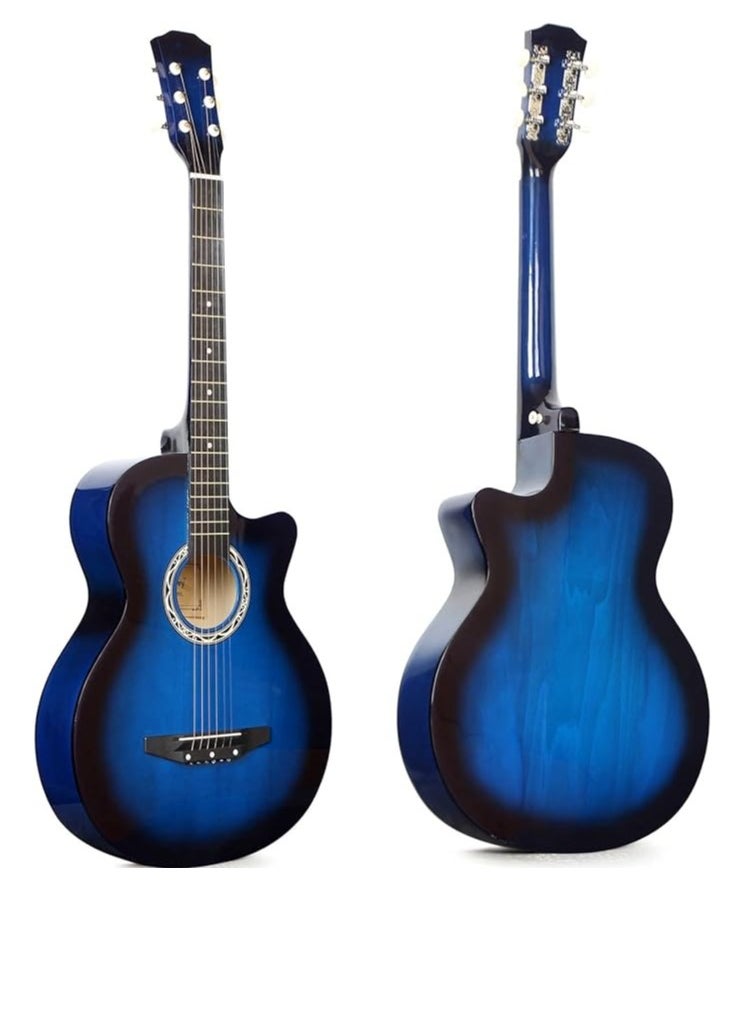 Megarya - Rock Out in Style: Megarya Acoustic Guitar for Beginners Complete Starter Kit (BLUE) - Image 1