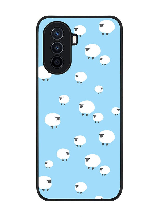 Stylizedd Rugged Black edge case for Huawei Nova Y70  Slim fit Soft Case Flexible Rubber Edges Anti Drop TPU Gel Thin Cover - Counting Sheep - Image 1