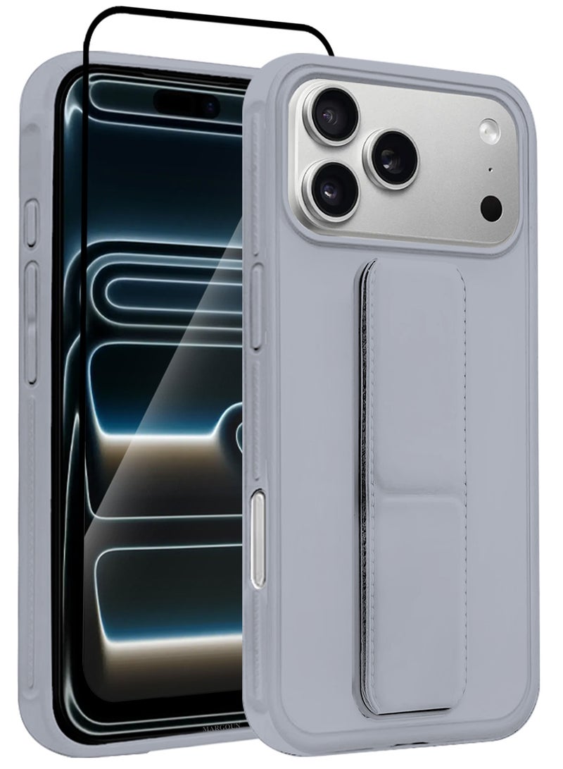 CATANES 2 Packs Premium PU Leather Case for iPhone 17 Pro Max with Stand Function Shockproof and Anti Scratch Finger Grip with 3D Screen Protector - Image 1