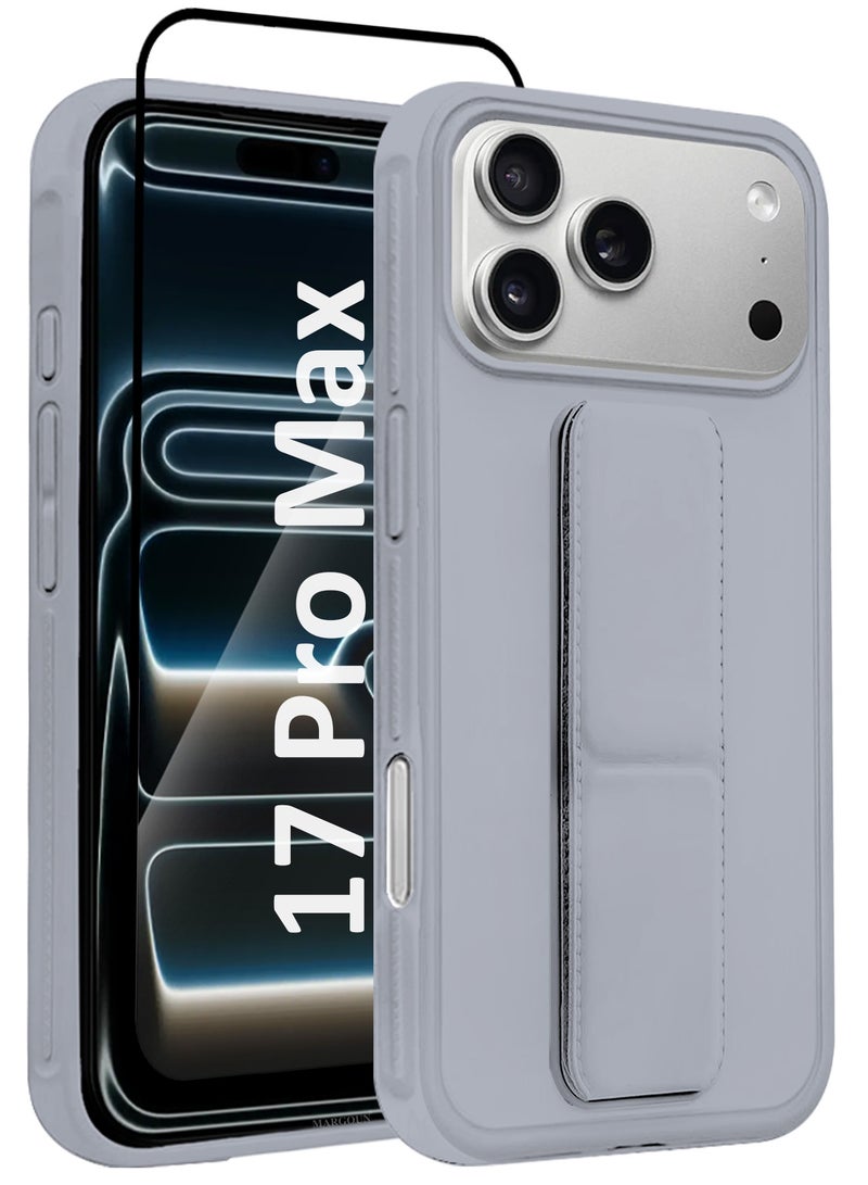 CATANES 2 Packs Premium PU Leather Case for iPhone 17 Pro Max with Stand Function Shockproof and Anti Scratch Finger Grip with 3D Screen Protector - Image 2