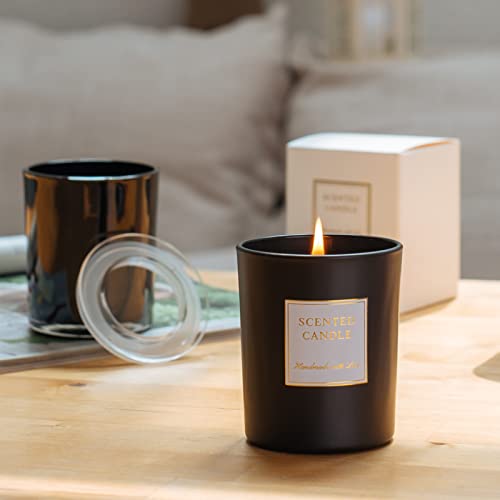 CandMak Candle Jars, 20 Pack 6 OZ Glass Empty Candle Vessels Containers Jars Bulk with Black Lids for Making Candles (Black Matte) - Image 3
